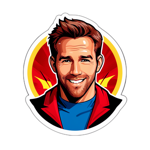 Ryan Reynolds z ironicznym uśmiechem w towarzystwie superbohaterów