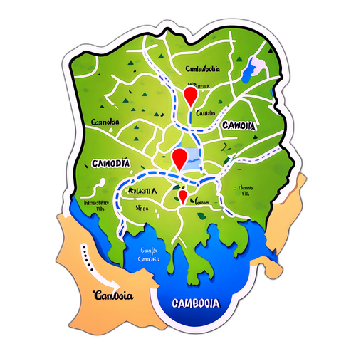 แผนที่การเดินทางในกัมพูชา