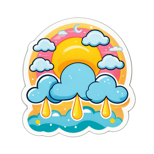 Stiker Ramalan Cuaca Ceria
