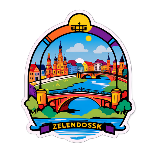 Яскравий малюнок на тему Зеленодольська – міста мостів