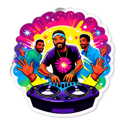 Vibrant DJ Sticker