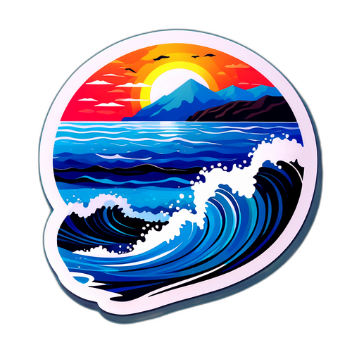 Sticker ce ilustrează Marea Neagră lângă Medgidia