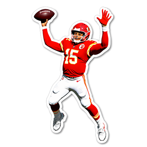 Patrick Mahomes Throwing Touchdown Sticker