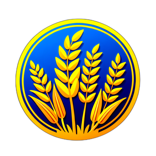 Стікери із колосками, що символізують дух сільського господарства України