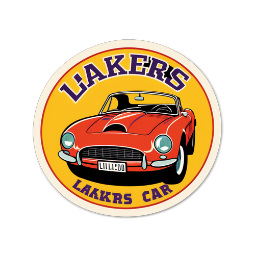 Vintage na Sticker ng Sasakyan para sa 'Lakers'