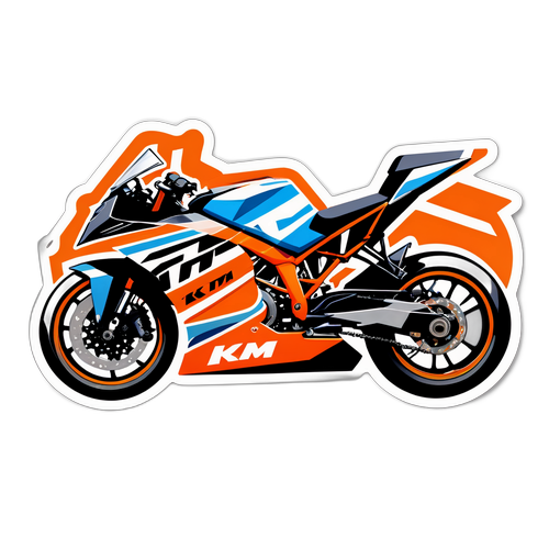 Aufregendes KTM-Logo kombiniert mit sportlichen Motorrädern