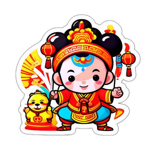 可爱的传统节日卡通角色