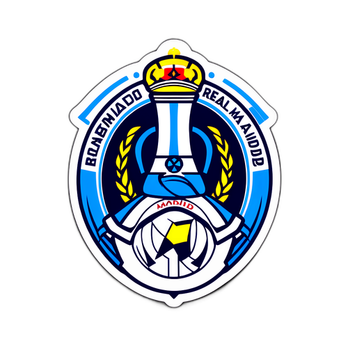 Autocollant célébrant l'esprit de compétition entre le Real Madrid et Borussia