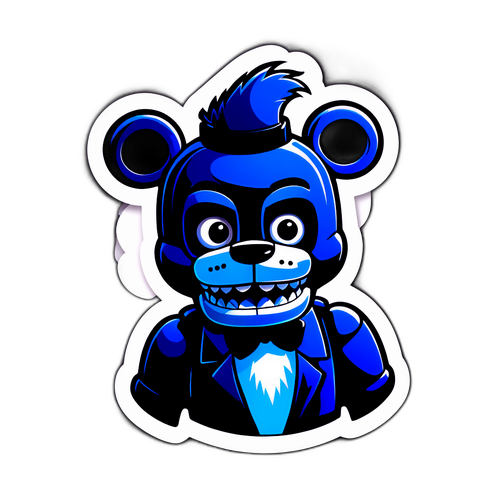 Autocollant avec un personnage emblématique de 'Five Nights at Freddy's'