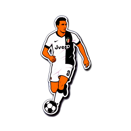 Design minimalist cu un jucător de fotbal grafic pentru "Udinese vs Roma"