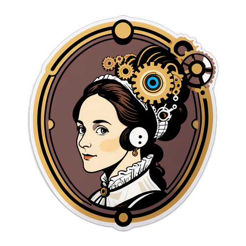 Modern dizájn Ada Lovelace tech-inspirált steampunk stílusban