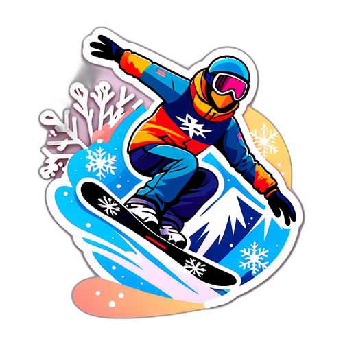 Snowboard åkare i snön