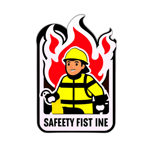 สติกเกอร์เตือนภัยไฟไหม้