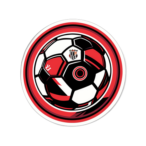 Dynamic Soccer Rivalry Sticker