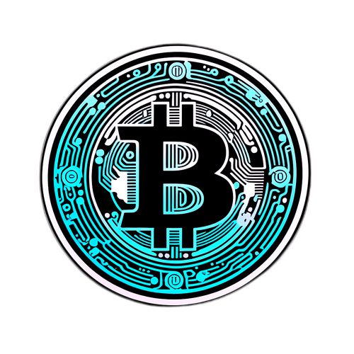 Stiker Teknologi BTC USD