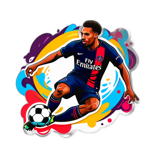 Cercetasul Fotbalist de la PSG în Stil Graffiti