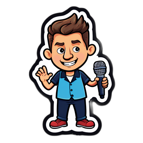 Humoristisk klistermærke af Frederik Cilius