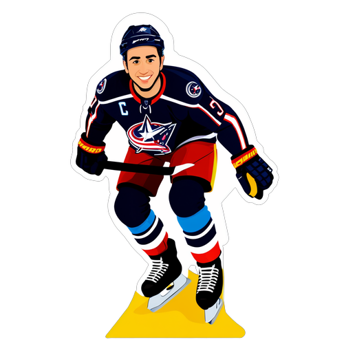 Animated Johnny Gaudreau Smiling Sticker