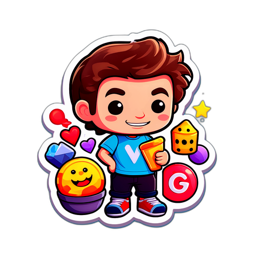 Søt og leken klistremerke av Luke Littler