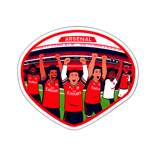 아스널 팬들이 응원하는 축구장