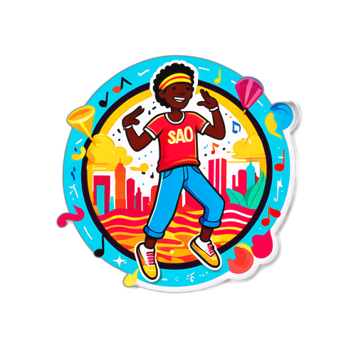 Stiker Berwarna "Sao Paulo" yang Ceria