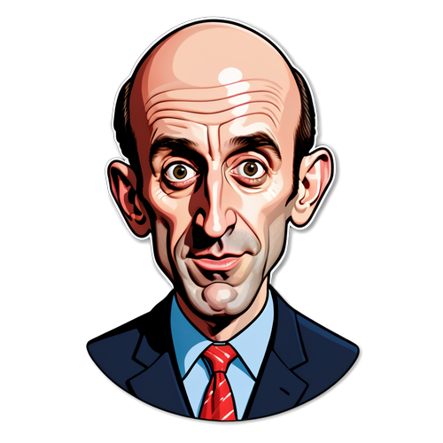 Politisk och satirisk klistermärke av Stephen Miller