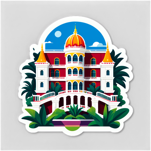 Stiker Hotel Garden Palace yang Elegan