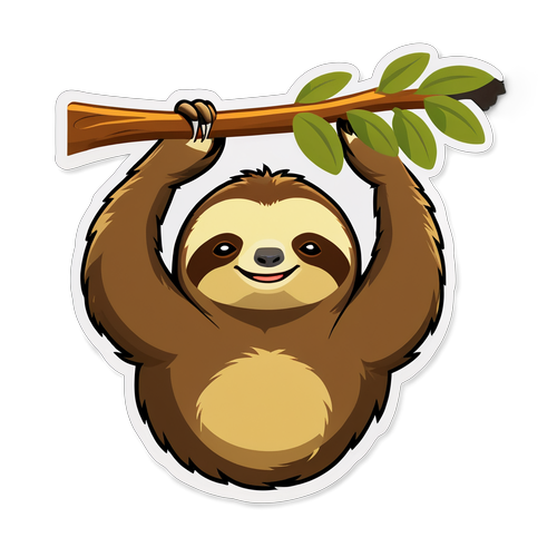 Embrace the Chill: How This Sloth Sticker Can Transform Your Mindset!