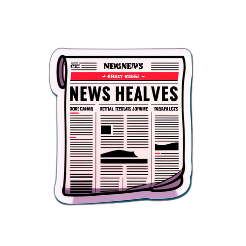 Эстетичный стикер с новостями