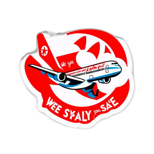 Desain Stiker Lion Air dengan Pesawat dan Slogan 'We Fly You Safe'