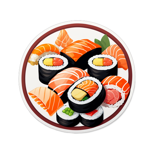 Sushi-Themed Sticker Set