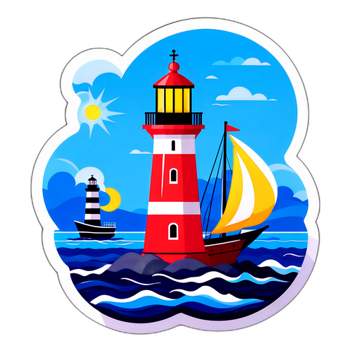 Іконка Миколаєва з маяком та морською тематикою