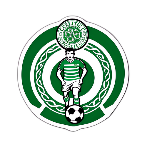 Fejringsscene med Celtic's ikoniske grønne og hvide striber