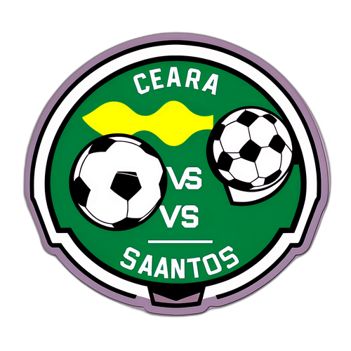 Stiker Pertandingan Ceara vs Santos