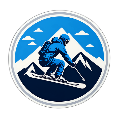 Autocollant de Slopestyle avec Motif de Montagne