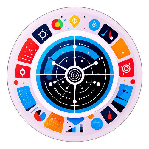 Sticker mit dem Logo und den Farben von Palantir