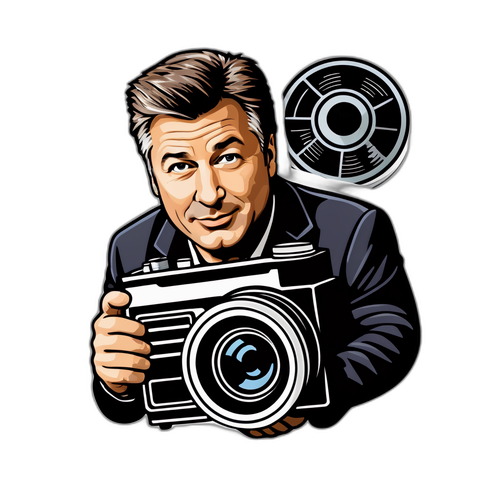 Aufkleber von Alec Baldwin mit Filmcharakter