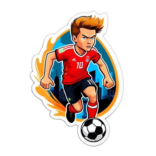 Kichwa cha Mchezaji wa Soka wa Katuni