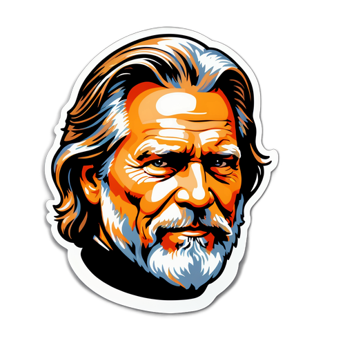 Gestileerd Portret van Jeff Bridges