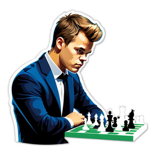 Magnus Carlsen i dyb koncentration