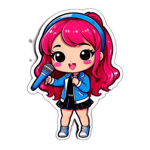 Cute na Kartun ng K-Pop Idol