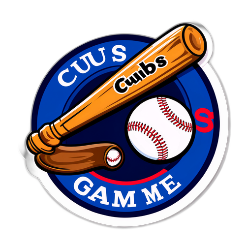 Vintage Cubs Game Sticker