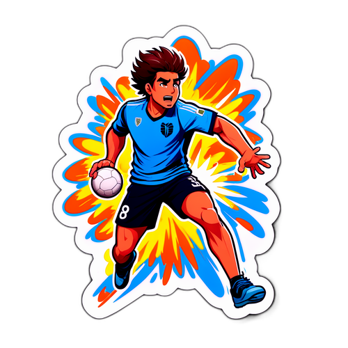 Sticker de Fede Coria lanzando una pelota