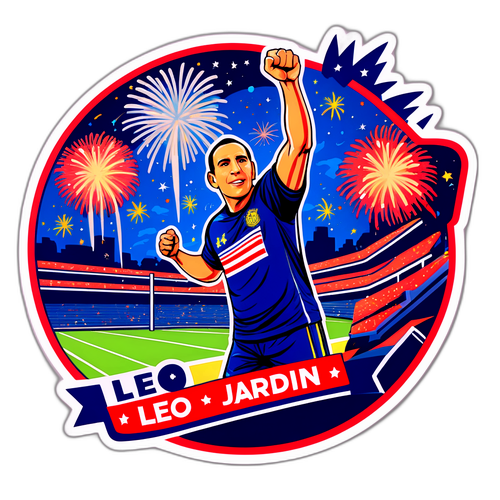Desenho de Leo Jardim em Pose Heroica