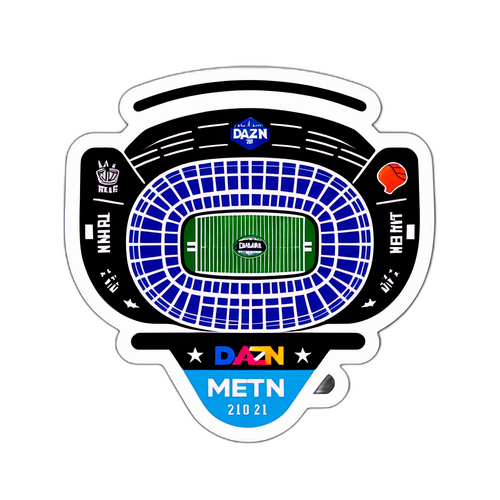 Designová nálepka MetLife Stadium a DAZN