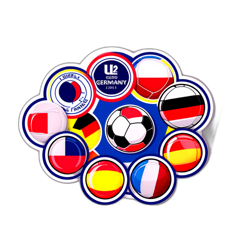 Sticker der U21-Teams von Deutschland und Frankreich