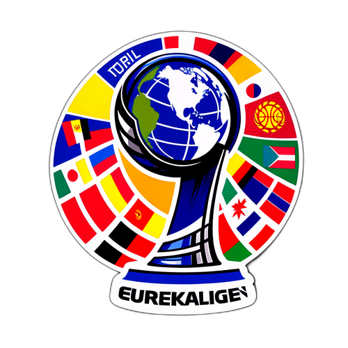 גביע יורוליג עם דגלים של מדינות שונות