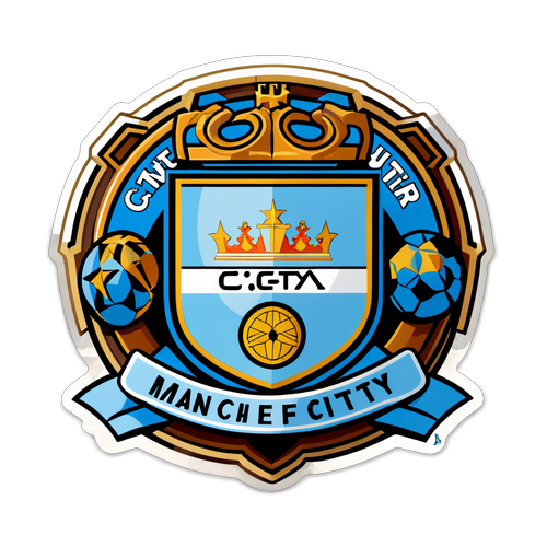 Un sticker que celebra las victorias del Manchester City