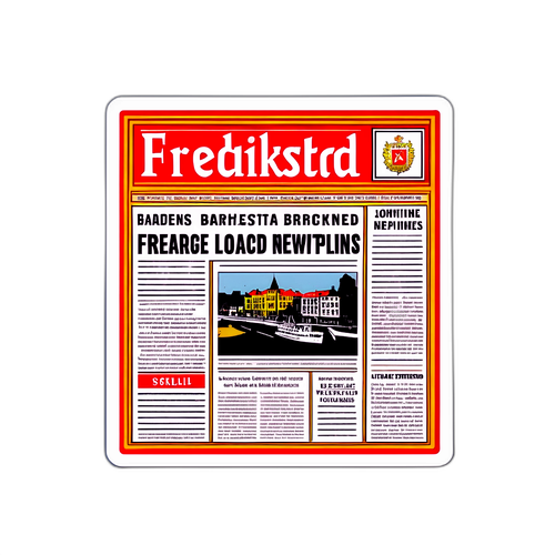 Vintage Fredrikstad Blad Klistremerke
