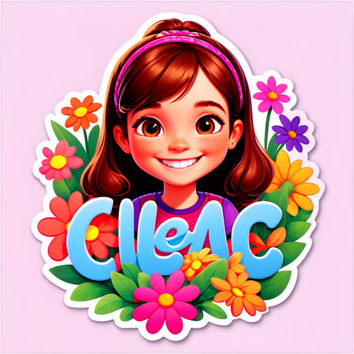 Image mignonne de Clem avec des fleurs